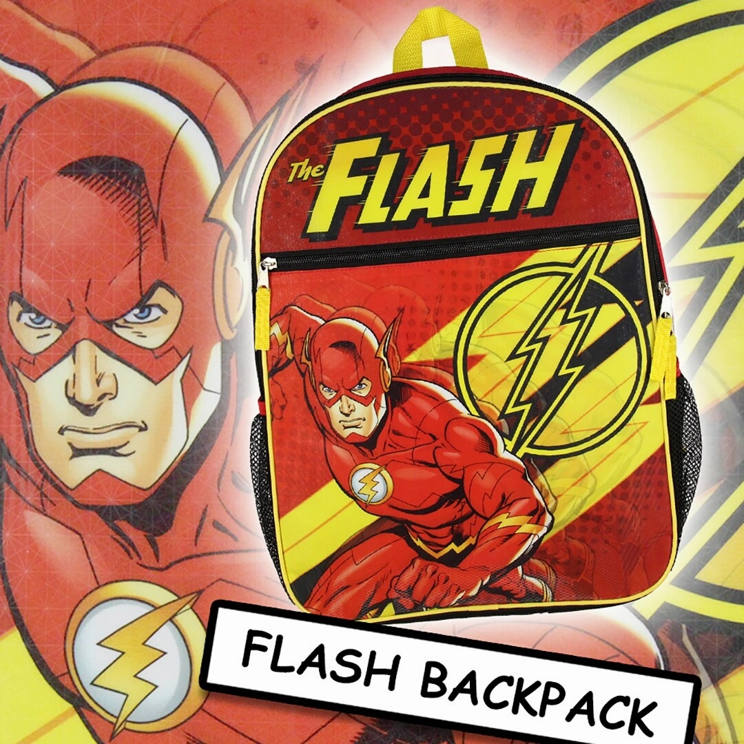 DC Comics The Flash 16" Flat front Backpack - One Size Fits Most