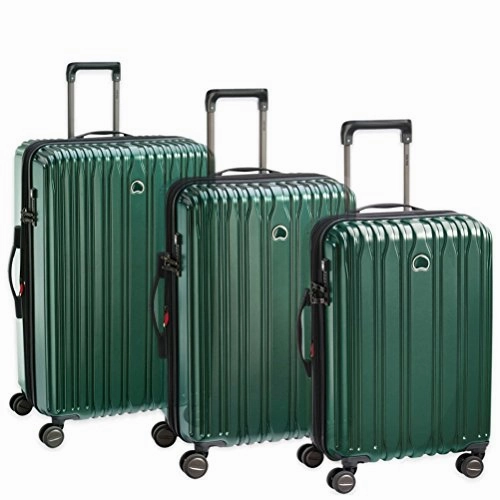 Delsey Chromium Lite 3 Piece Hardside Spinner Luggage Set (Green)