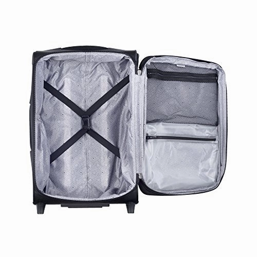 Delsey Paris Luggage Sky Max Carry On Expandable 2 Wheeled Suitcase, Black