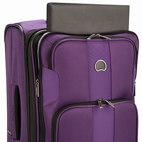Delsey Paris Luggage Sky Max Carry On Expandable 2 Wheeled Suitcase, Black