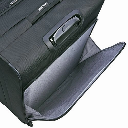 Delsey Paris Luggage Sky Max Carry On Expandable 2 Wheeled Suitcase, Black