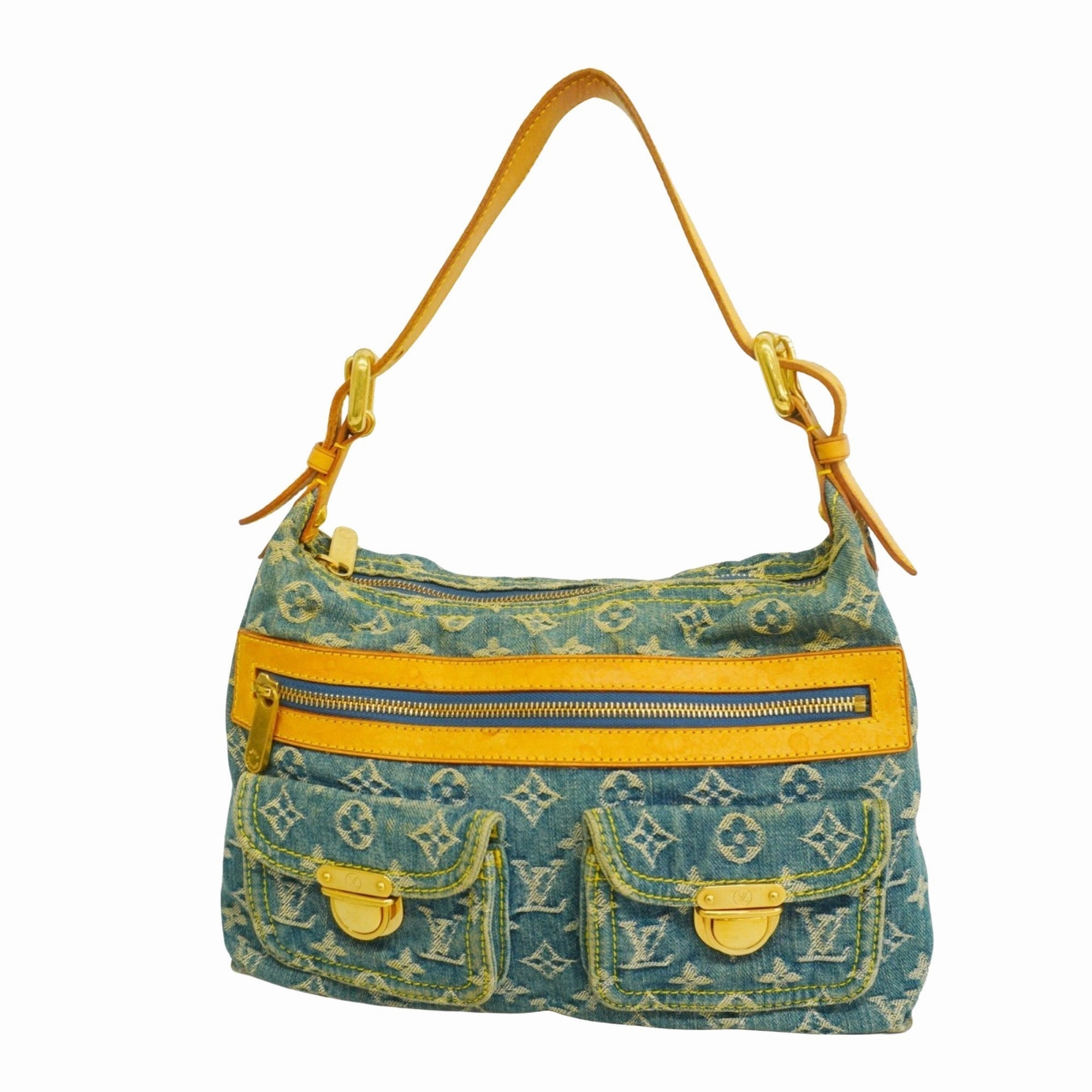 Denim Monogram Shoulder Bag