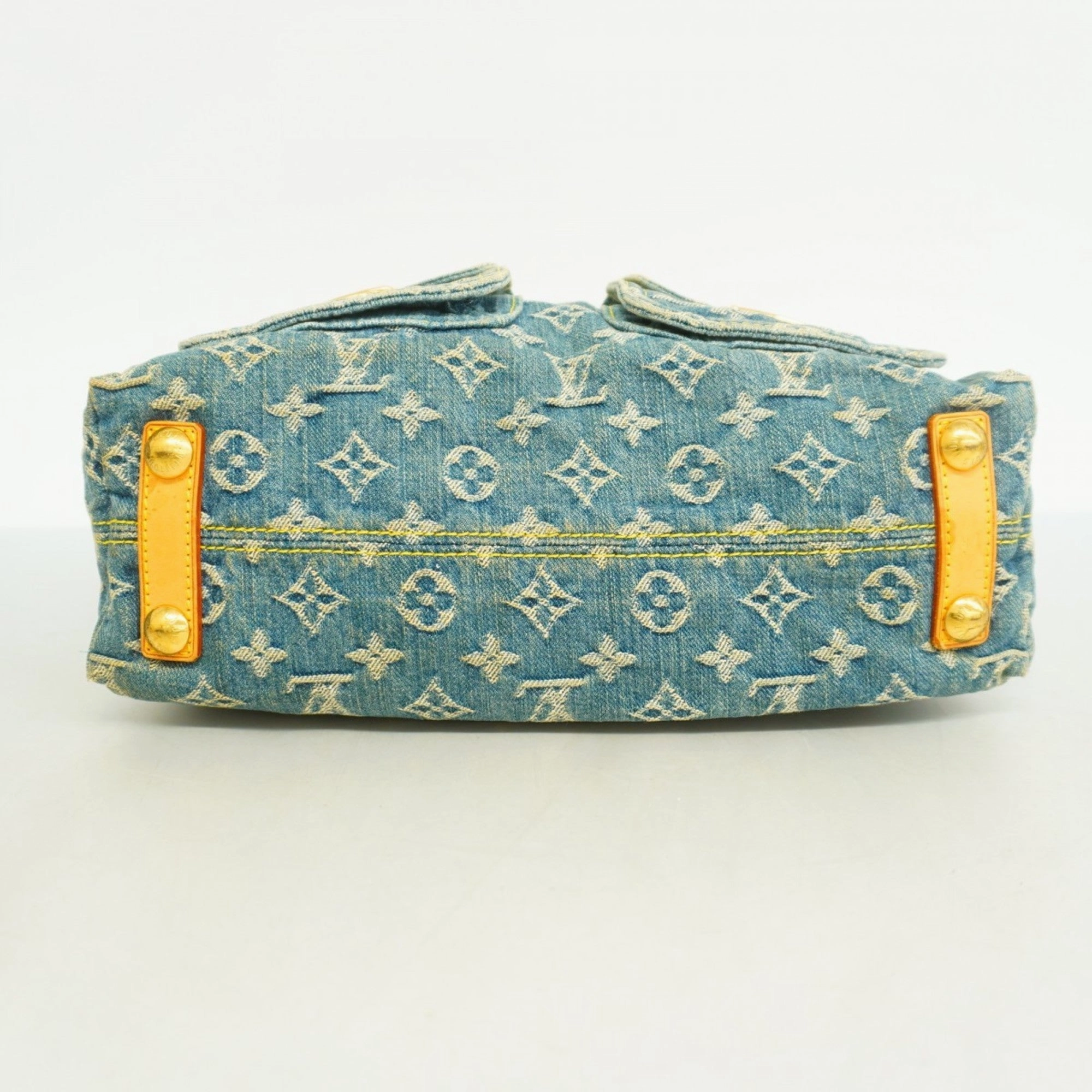 Denim Monogram Shoulder Bag