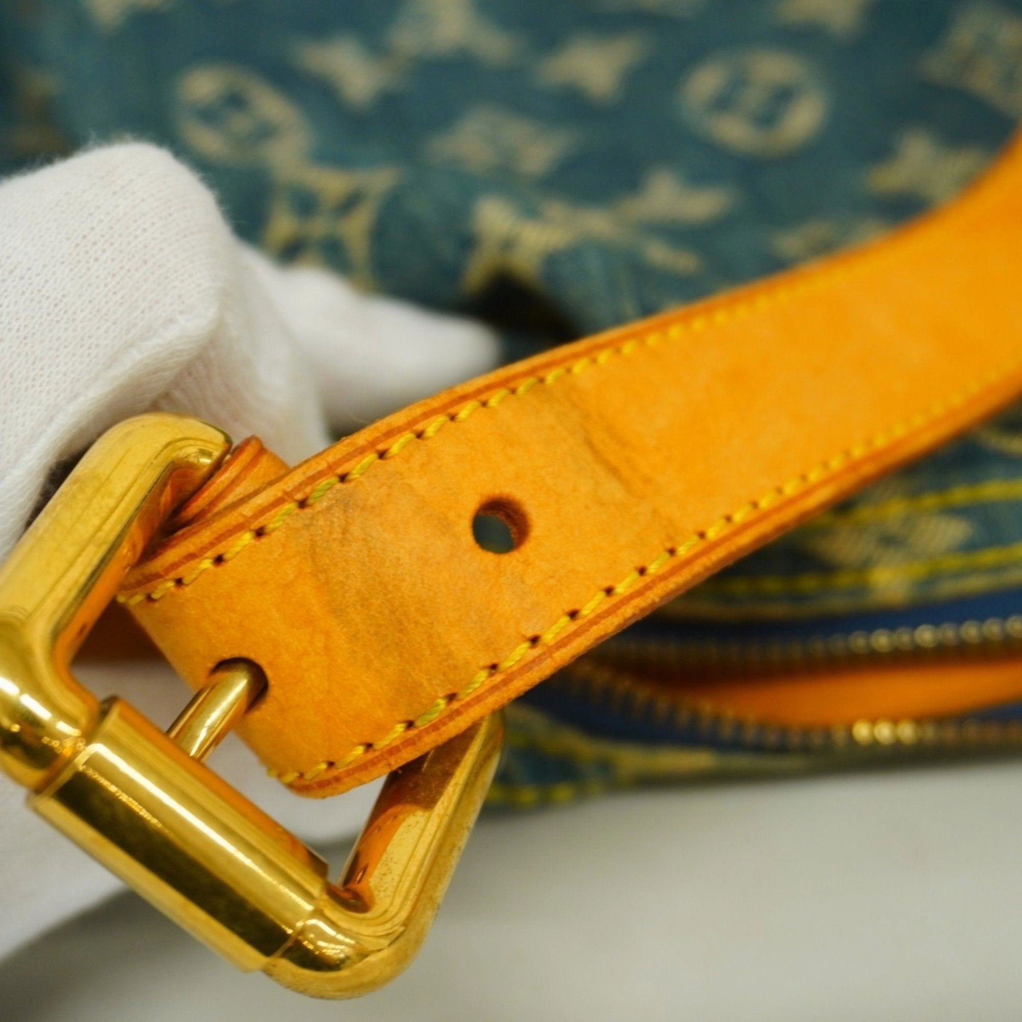 Denim Monogram Shoulder Bag