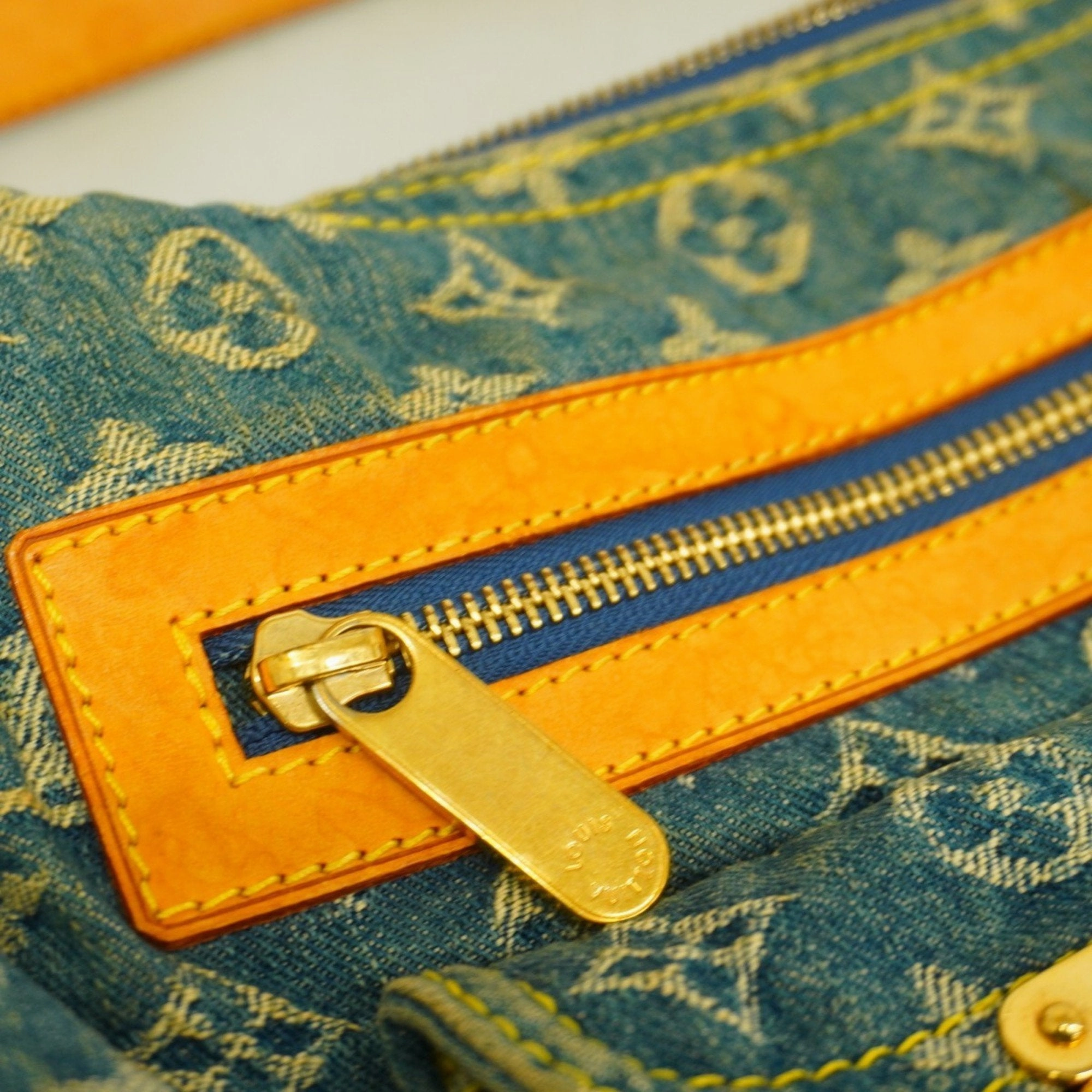 Denim Monogram Shoulder Bag