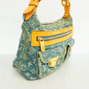 Denim Monogram Shoulder Bag