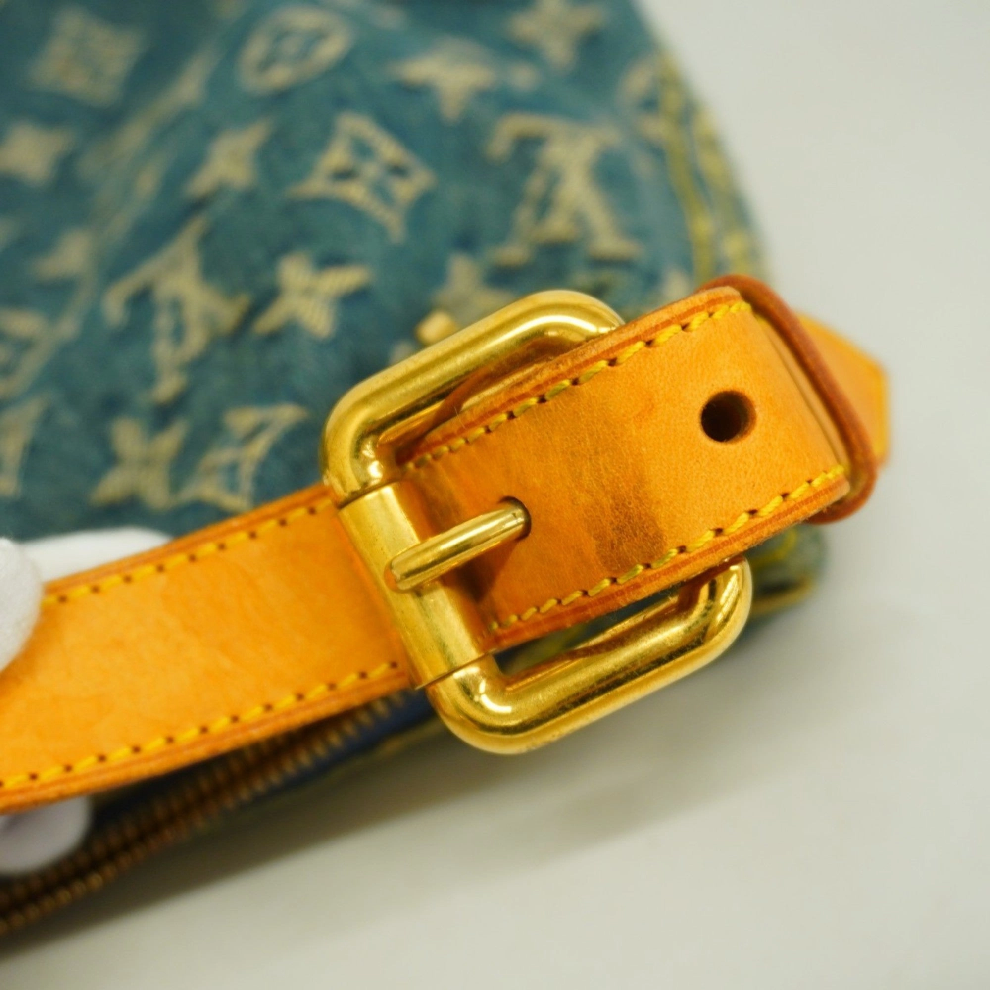 Denim Monogram Shoulder Bag