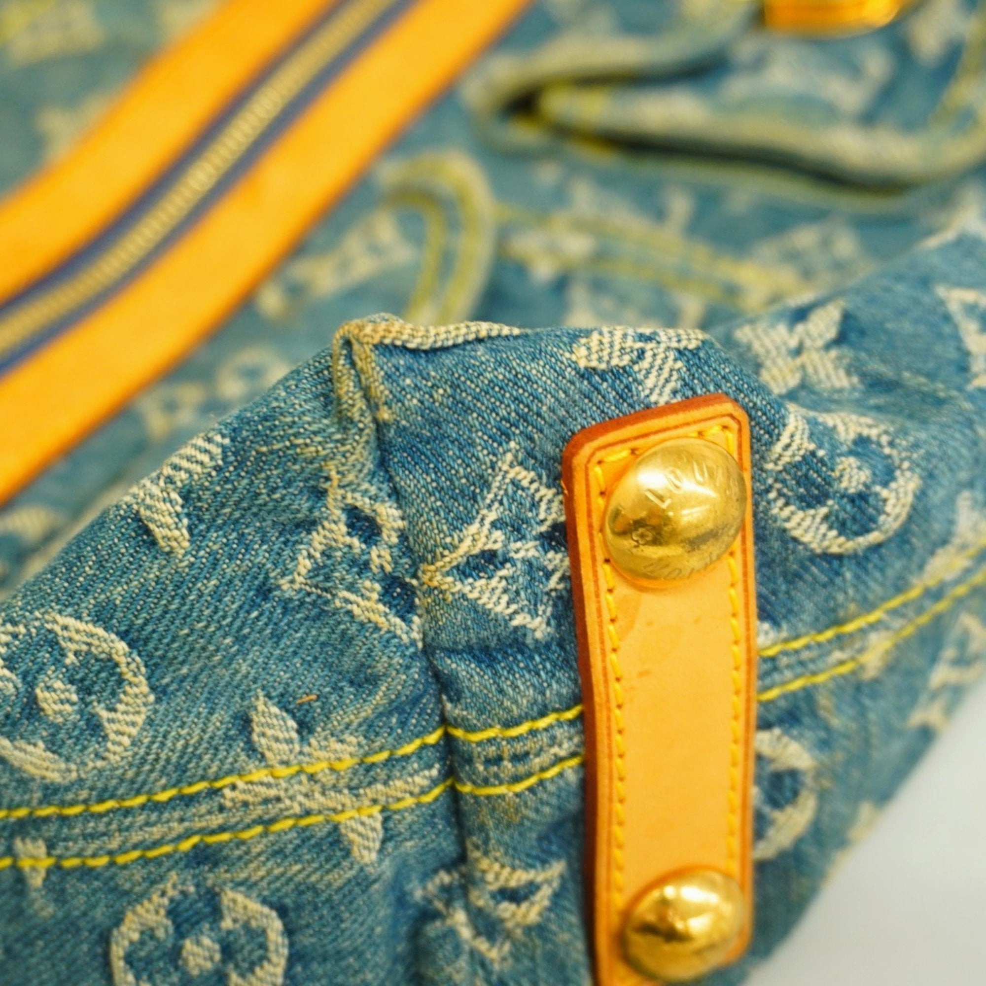 Denim Monogram Shoulder Bag