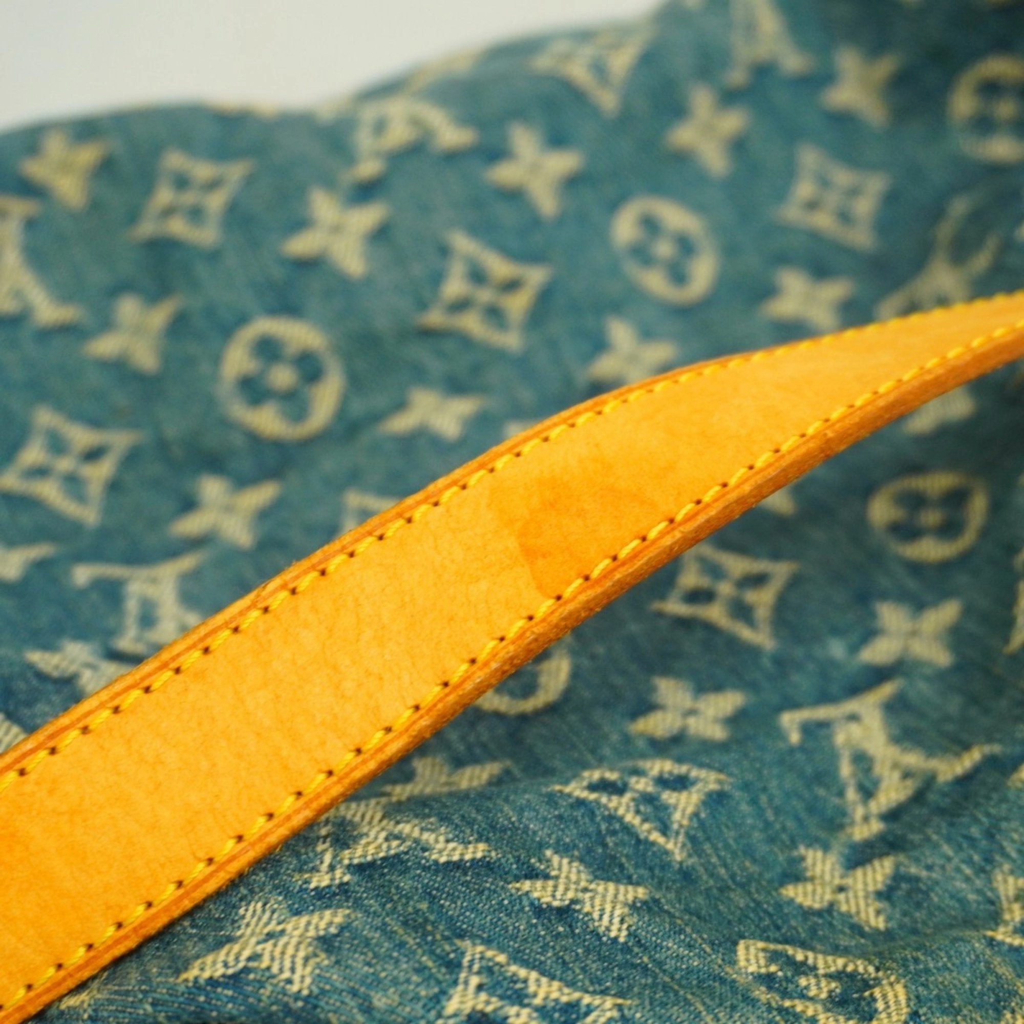 Denim Monogram Shoulder Bag