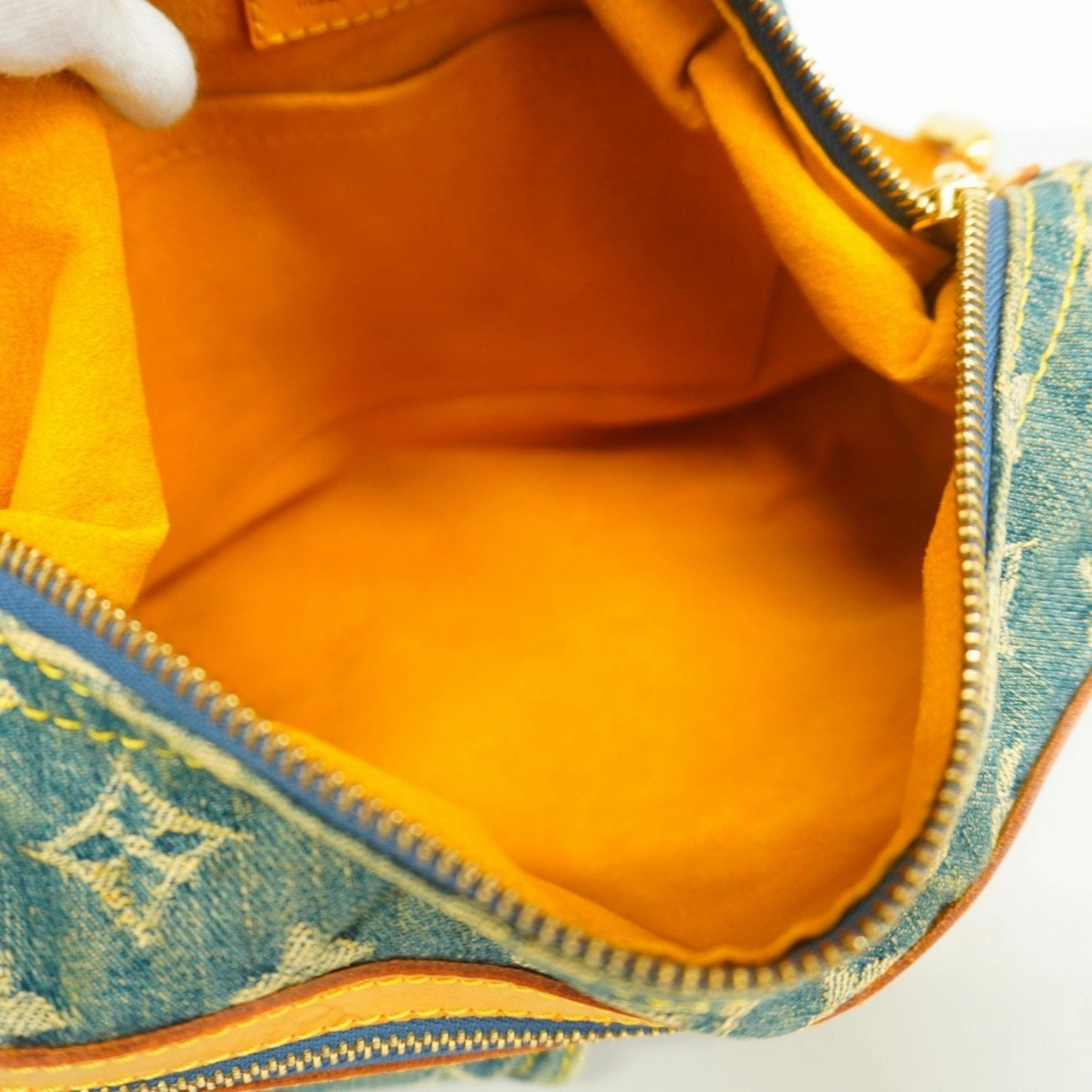 Denim Monogram Shoulder Bag