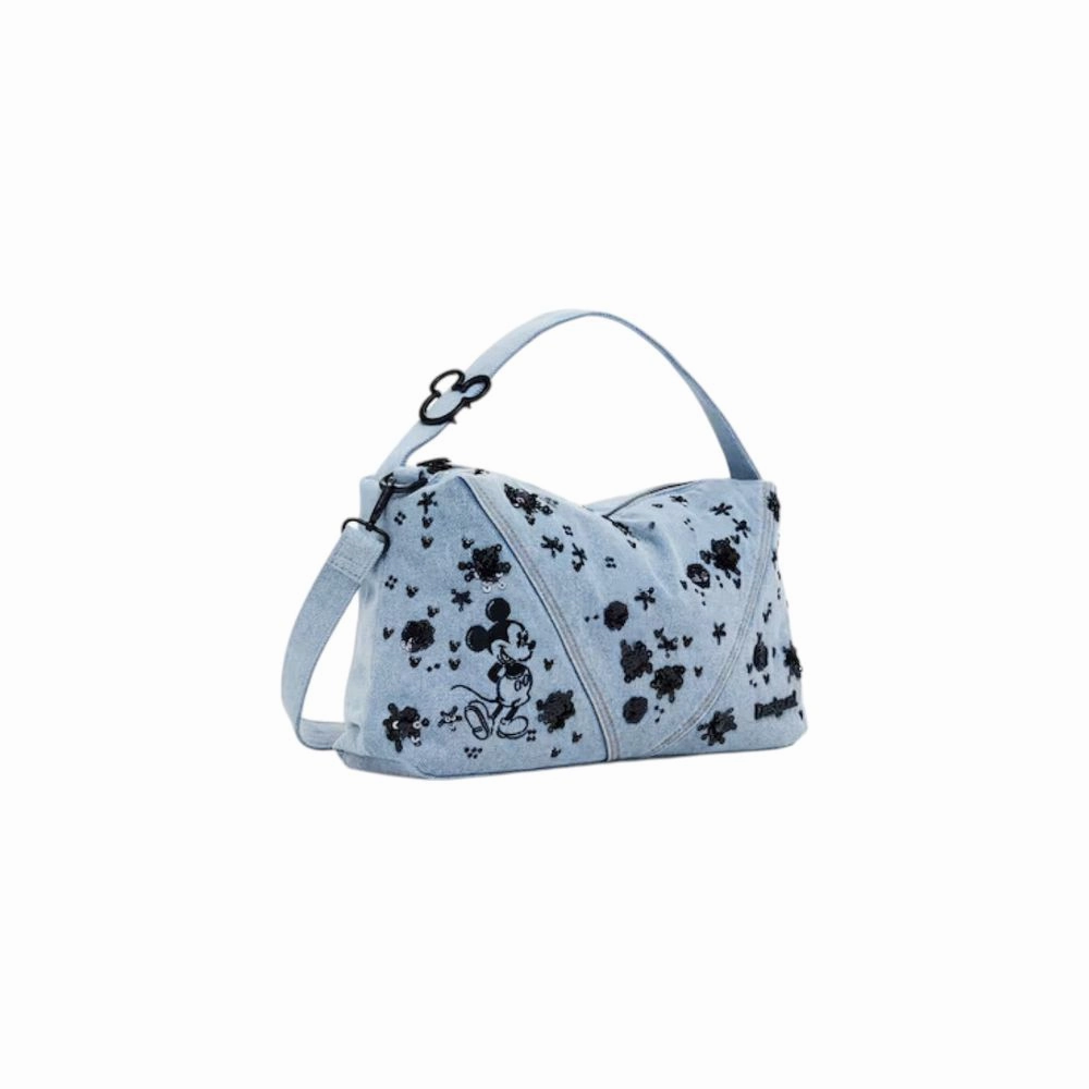 Desigual Light Blue Cotton Handbag