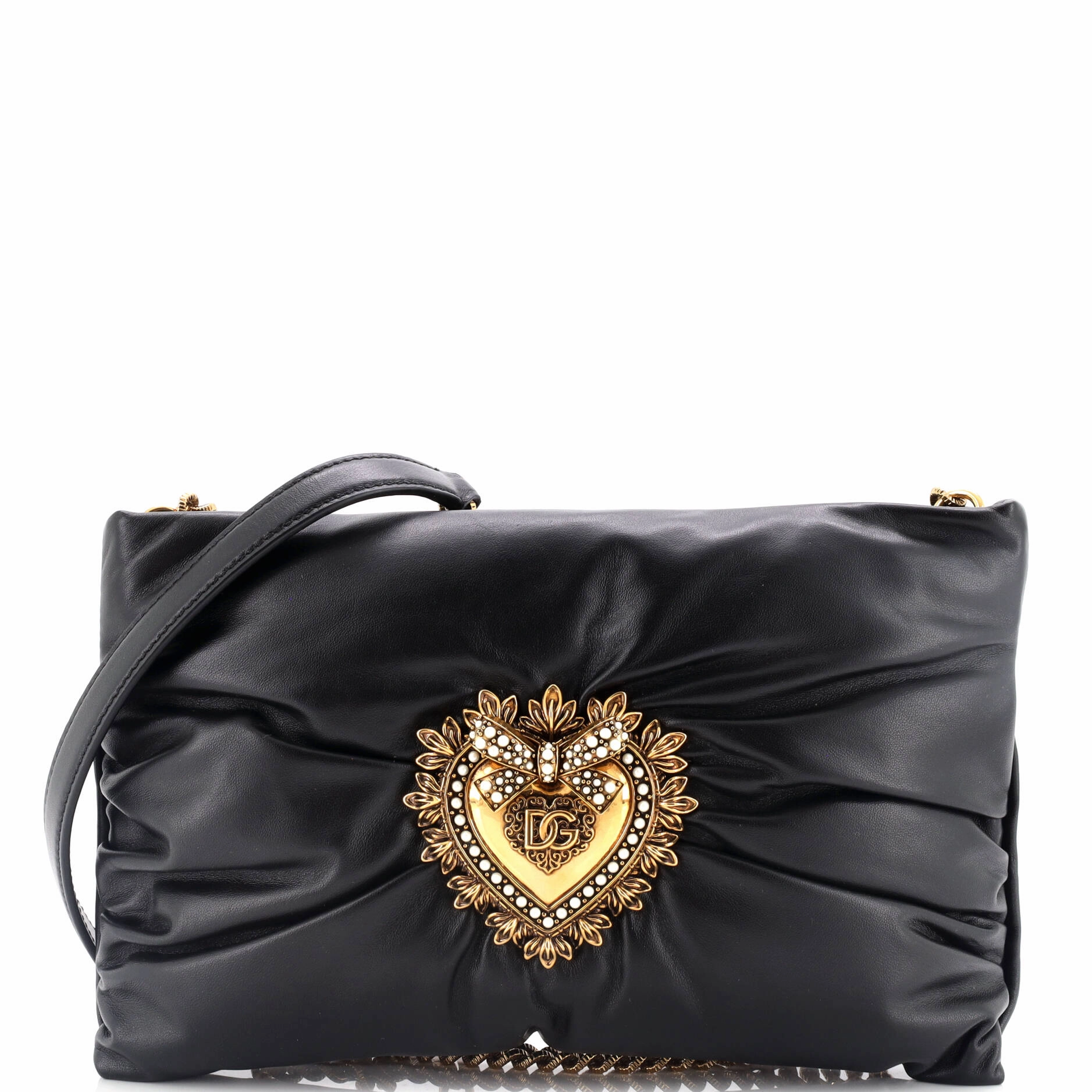 Devotion Soft Flap Shoulder Bag Leather Medium
