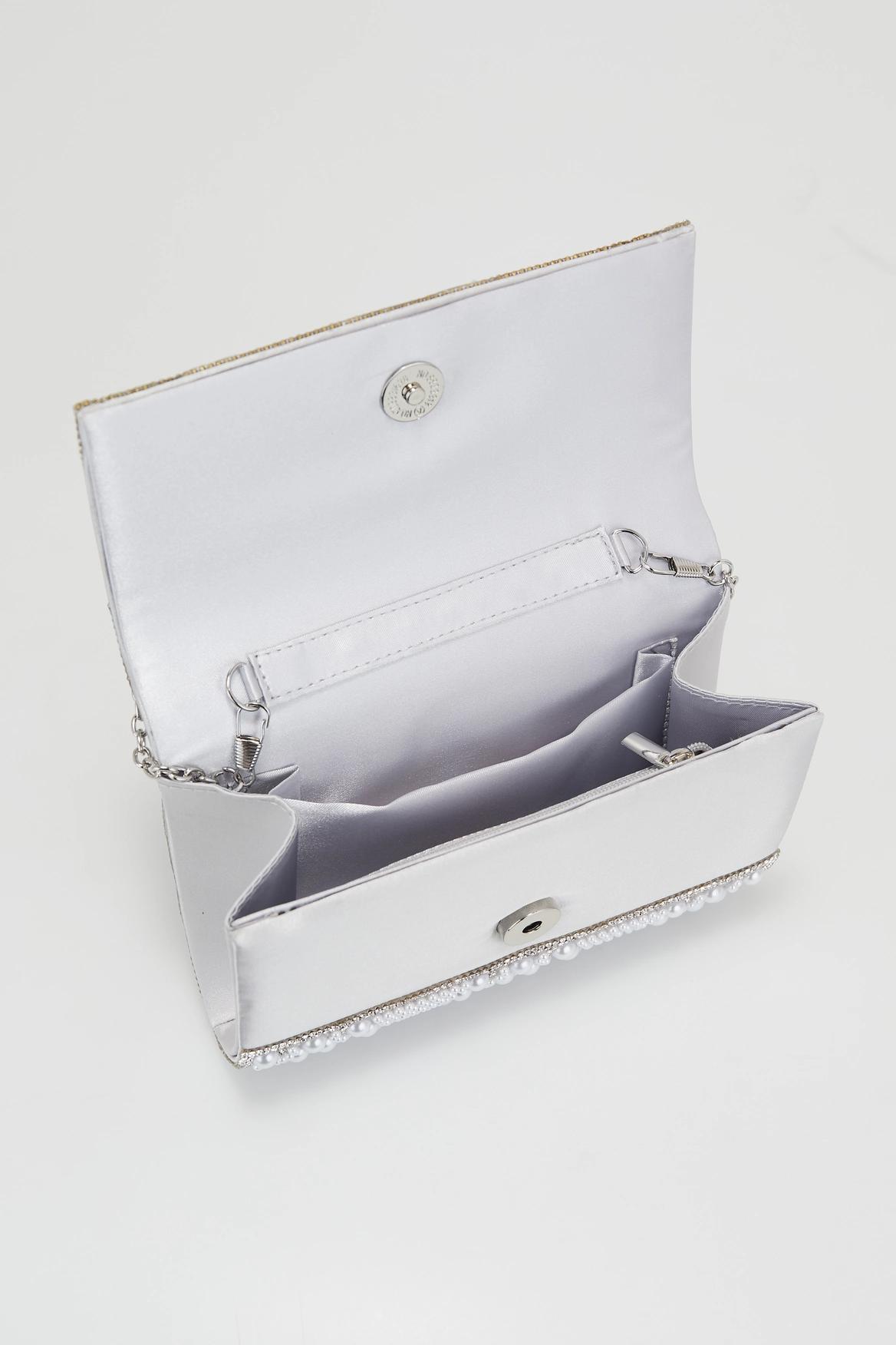 Diamante & Pearl Clutch Bag