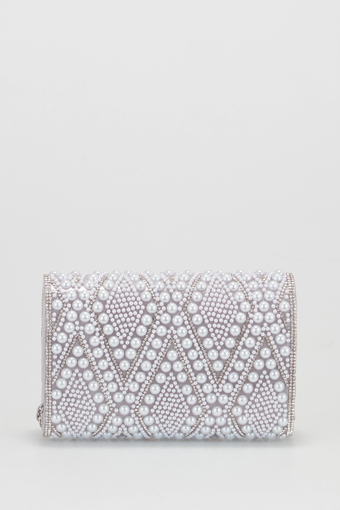 Diamante & Pearl Clutch Bag