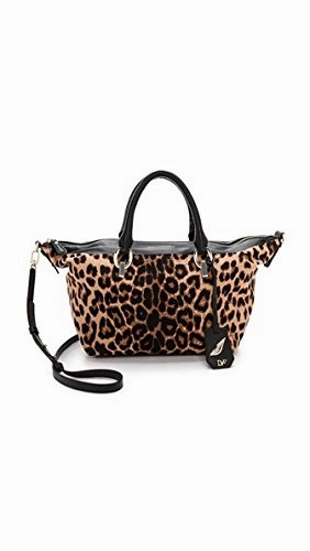 Diane Von Furstenberg Haircalf Sutra Metro Duffel Bag, Leopard