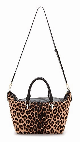 Diane Von Furstenberg Haircalf Sutra Metro Duffel Bag, Leopard