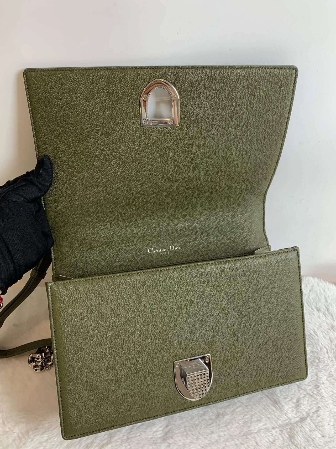 Dior Diorama M Olive Green Crossbody Bag