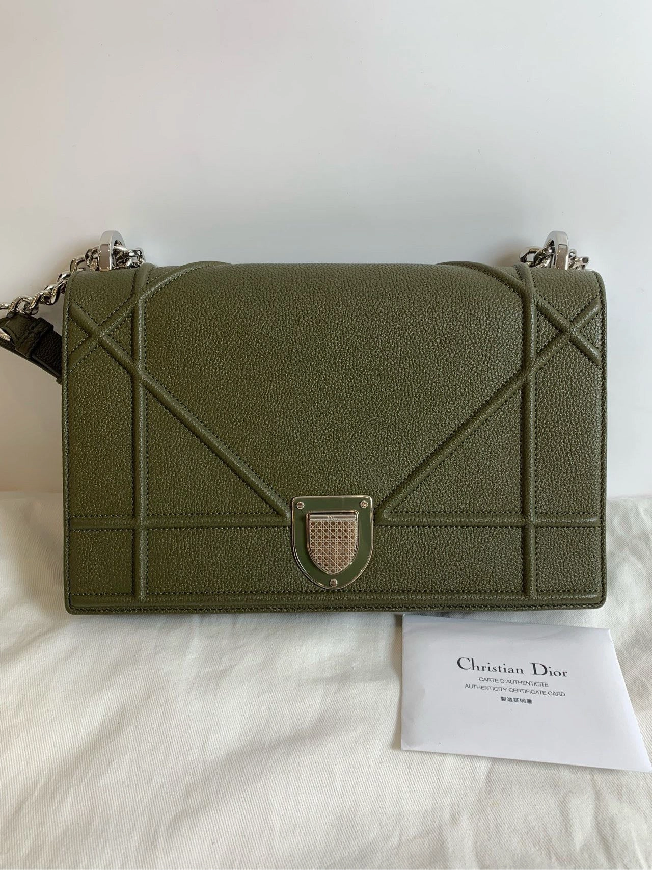 Dior Diorama M Olive Green Crossbody Bag