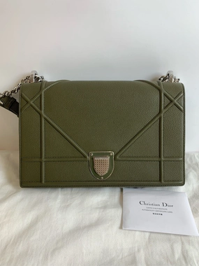 Dior Diorama M Olive Green Crossbody Bag