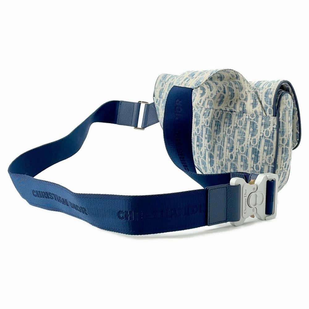 Dior Oblique Kasuri Saddle Crossbody Bag Blue1ADPO093UTK Cotton
