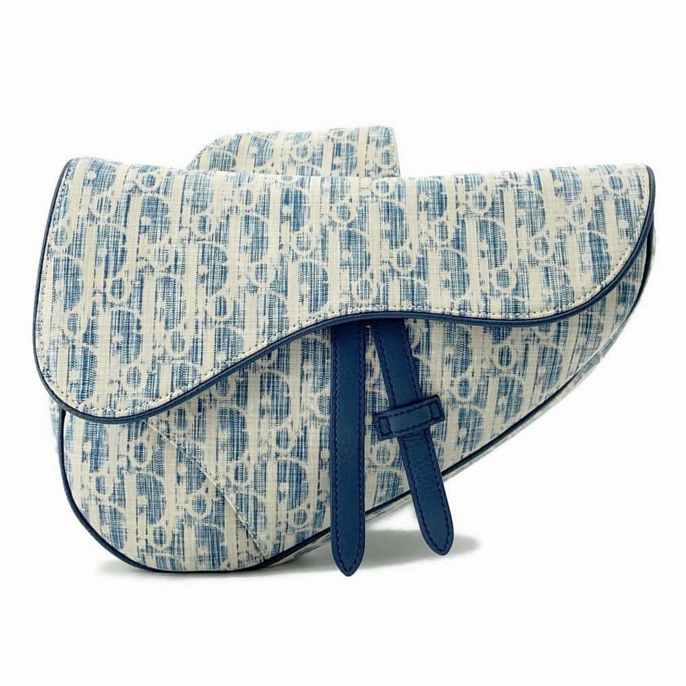 Dior Oblique Kasuri Saddle Crossbody Bag Blue1ADPO093UTK Cotton
