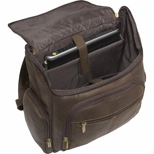 Distressed Leather Laptop Backpack