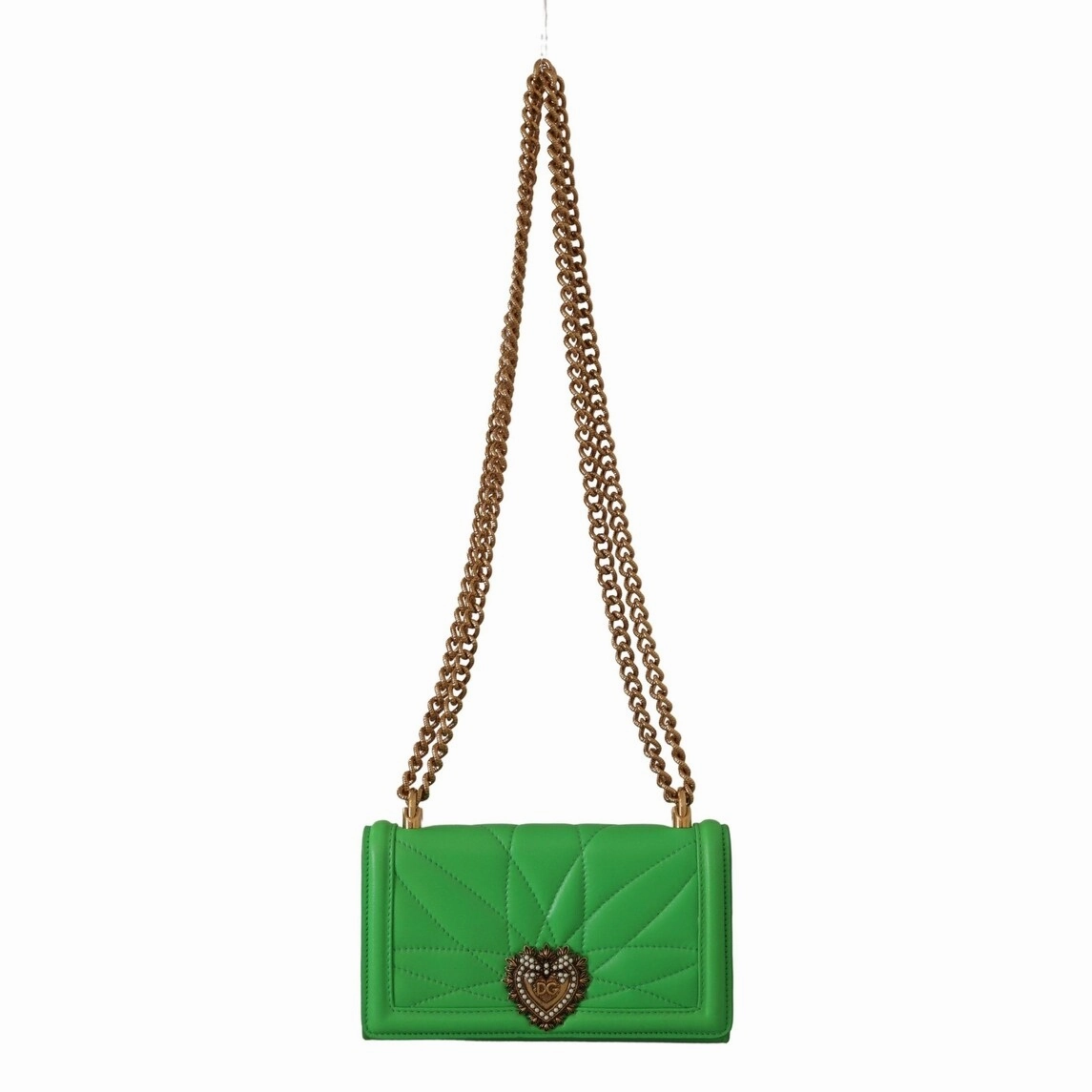 Dolce & Gabbana Elegant Leather iPhone Wallet Case with Women's Chain