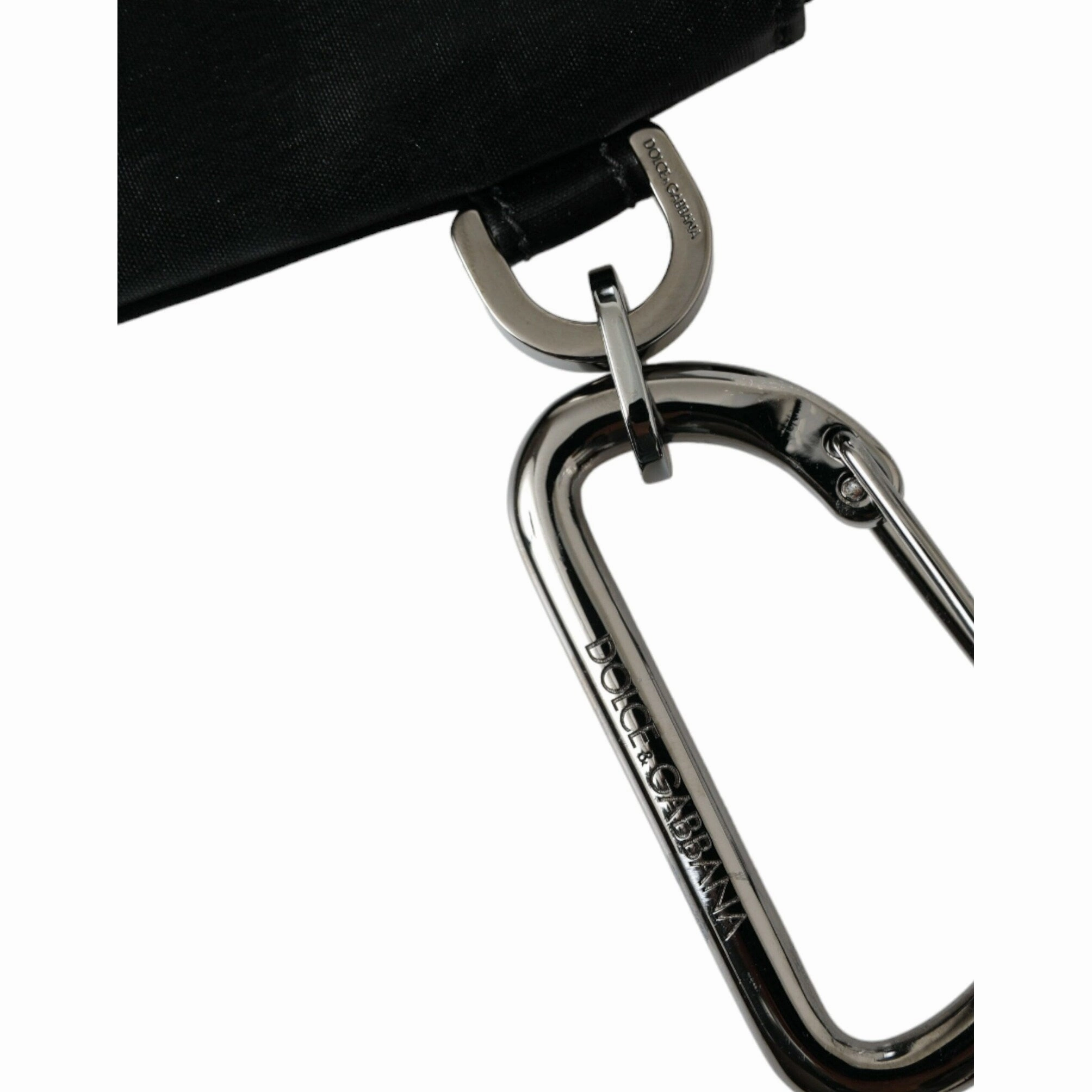 Dolce & Gabbana Sleek Designer Nylon-Leather Pouch in Men's Black