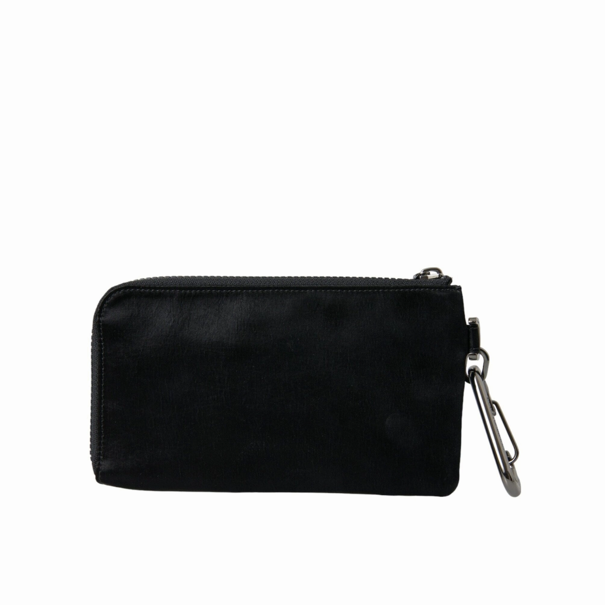 Dolce & Gabbana Sleek Designer Nylon-Leather Pouch in Men's Black