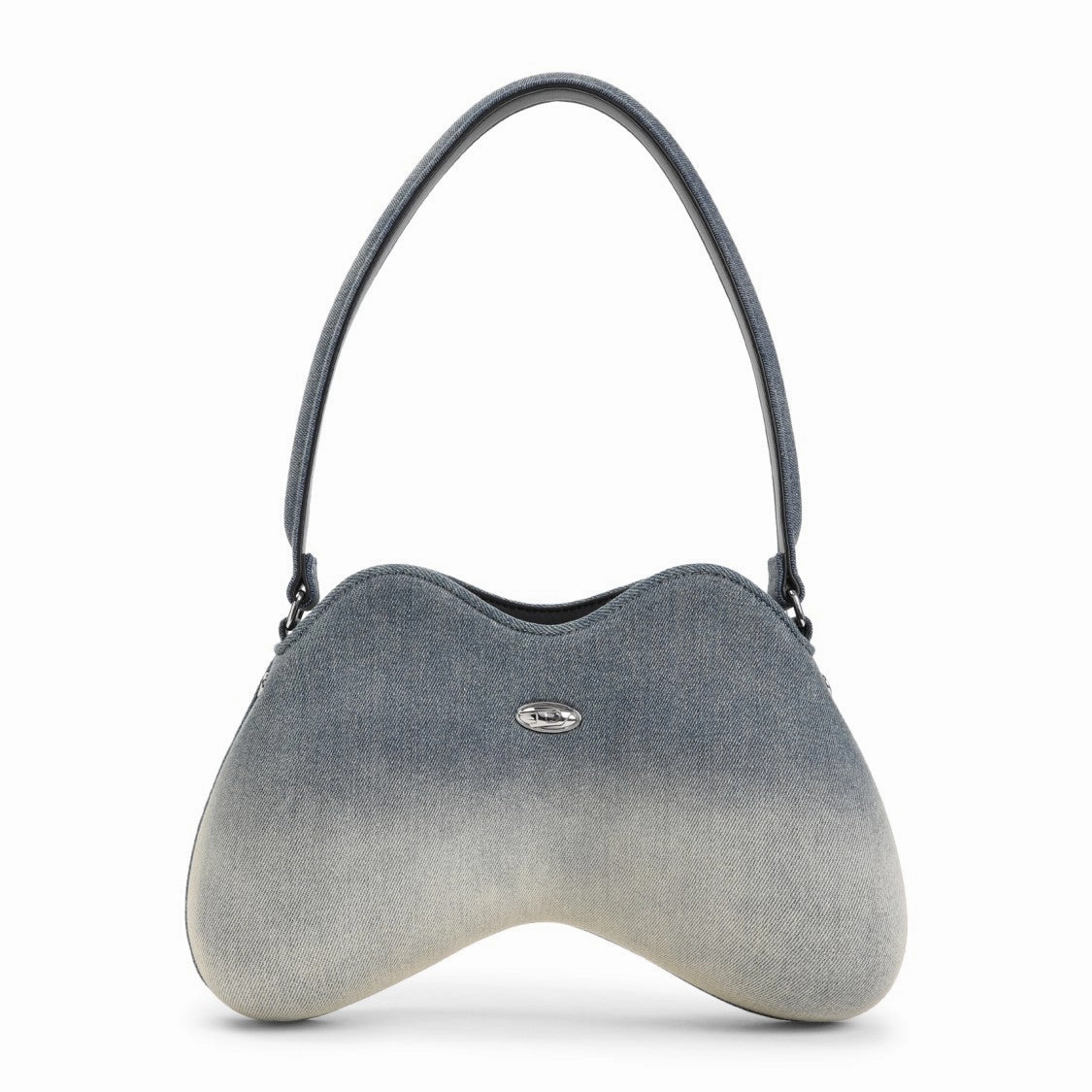 Double-D Blue Cotton Handbag