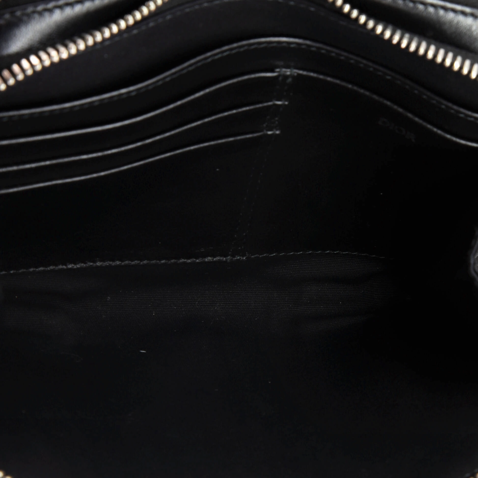 Double Zip Crossbody Pouch Oblique Galaxy Leather