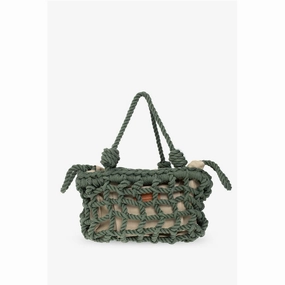 Dsquared Solid Color Bag with Braided Design and Removable Inner Pouc