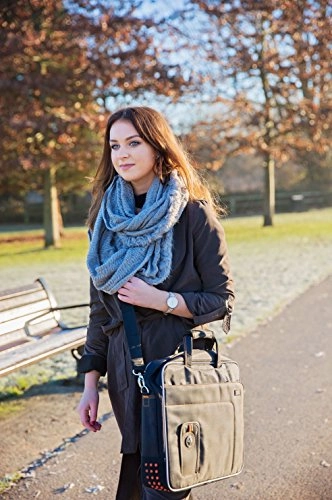 DURAGADGET Black and Orange Padded Carry Case with Removable Shoulder Strap for New Lenovo