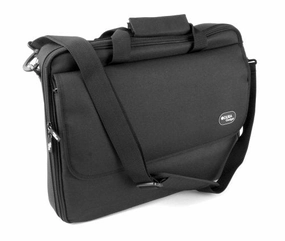 DURAGADGET Water Resistant Black Briefcase With Detachable Shoulder Strap For ASUS X401A Laptop -