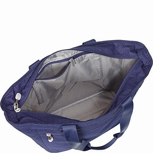 eBags Metro Travel Tote Bag with RFID Security for Women - 12-inch - Carry-On - (Brushed Indigo)