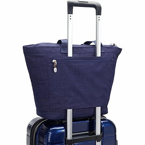 eBags Metro Travel Tote Bag with RFID Security for Women - 12-inch - Carry-On - (Brushed Indigo)