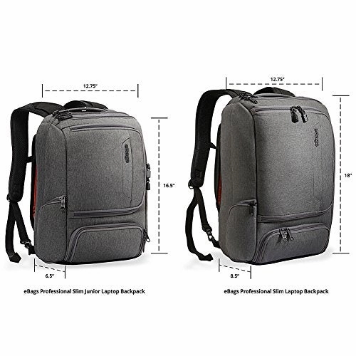 Ebags Professional Slim Junior Laptop Backpack (Heathered Graphite)