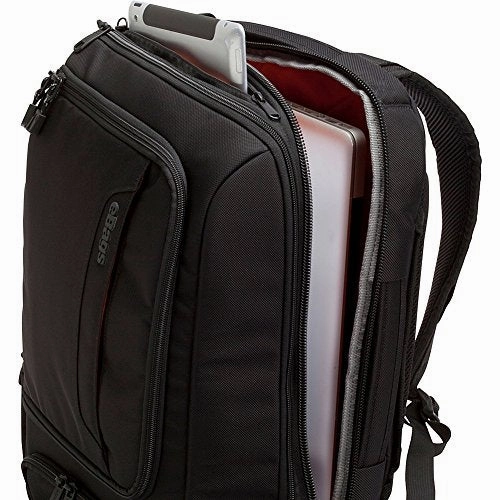 eBags Professional Slim Laptop Backpack for Travel, School & Business - Fits 17" Laptop - Anti-Theft - (Sage Green)