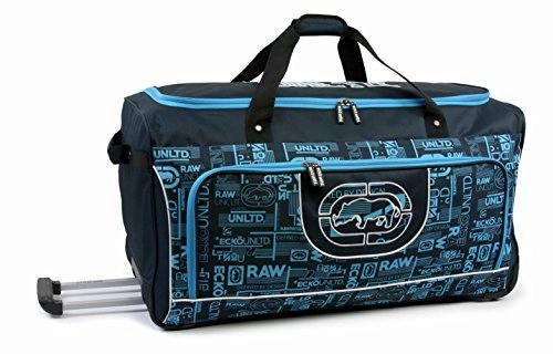 Ecko Unltd. 32 Inch Alpha Rolling Duffel, Navy/Light Blue, One Size