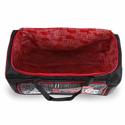 Ecko Unltd. Men's Tagger Large 32" Rolling Duffel Bag, Black/Red, One Size