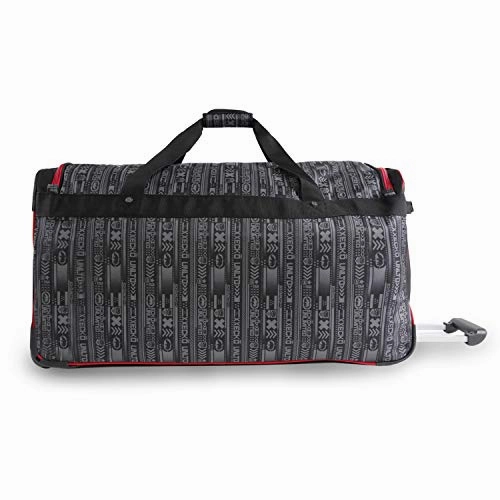 Ecko Unltd. Men's Tagger Large 32" Rolling Duffel Bag, Black/Red, One Size