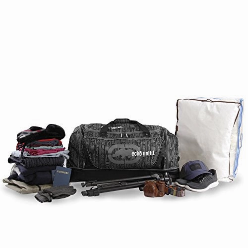 Ecko Unltd Steam 32" Large Rolling Duffel Bag, Grey, One Size