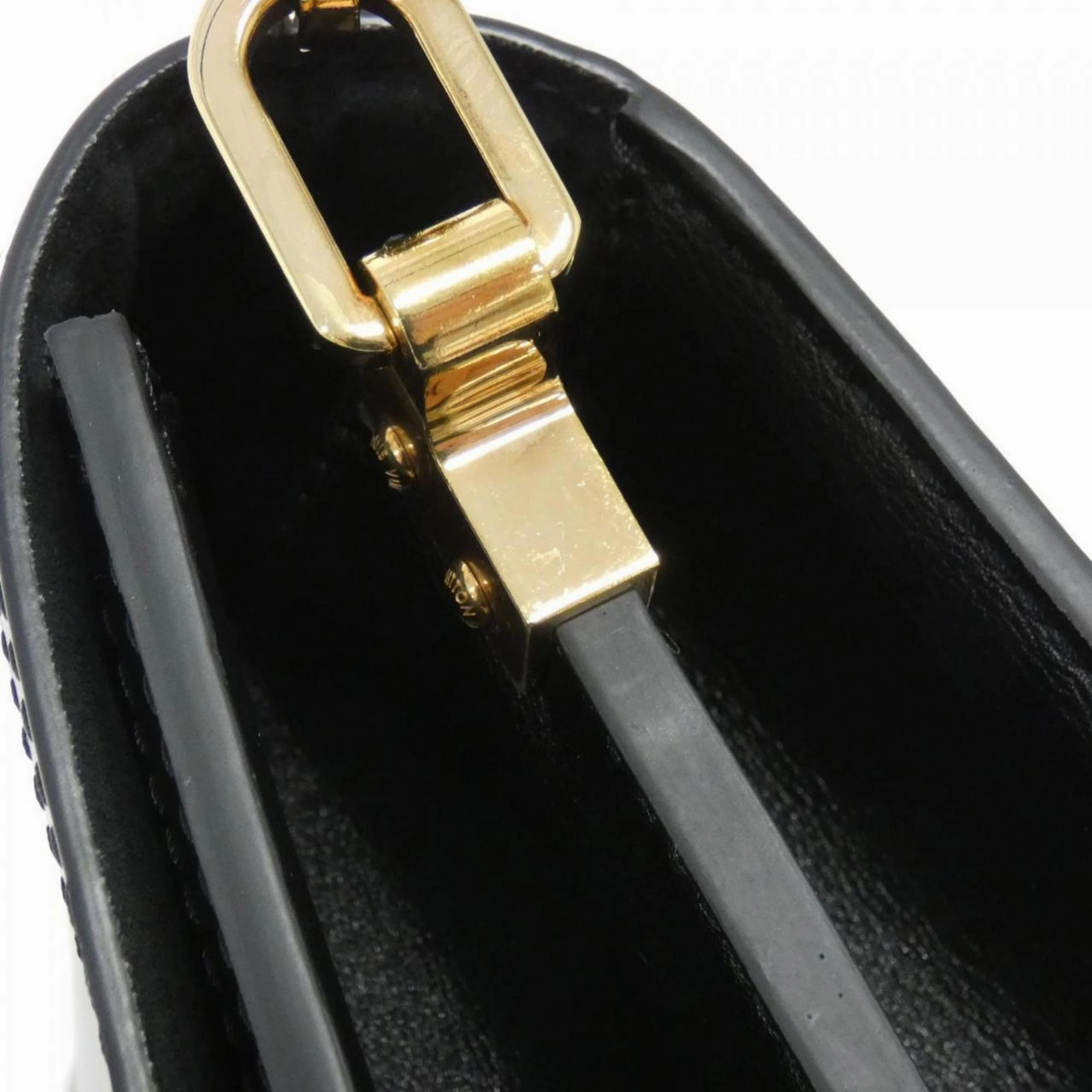 Elegant Leather Dauphine Shoulder Bag with Dust Bag and Strap