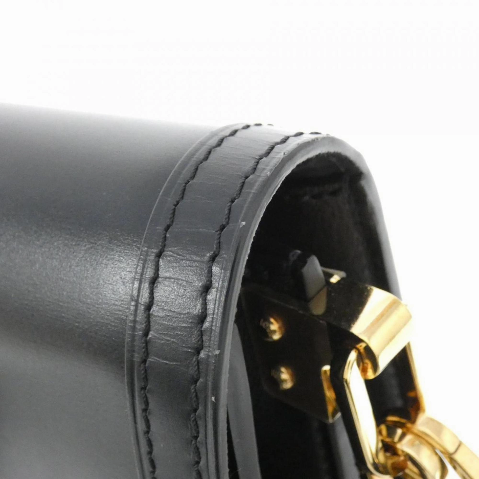Elegant Leather Dauphine Shoulder Bag with Dust Bag and Strap