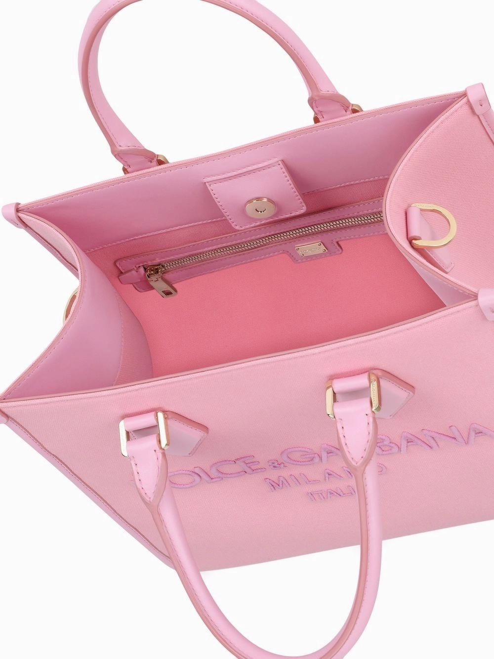 Embroidered logo handbag