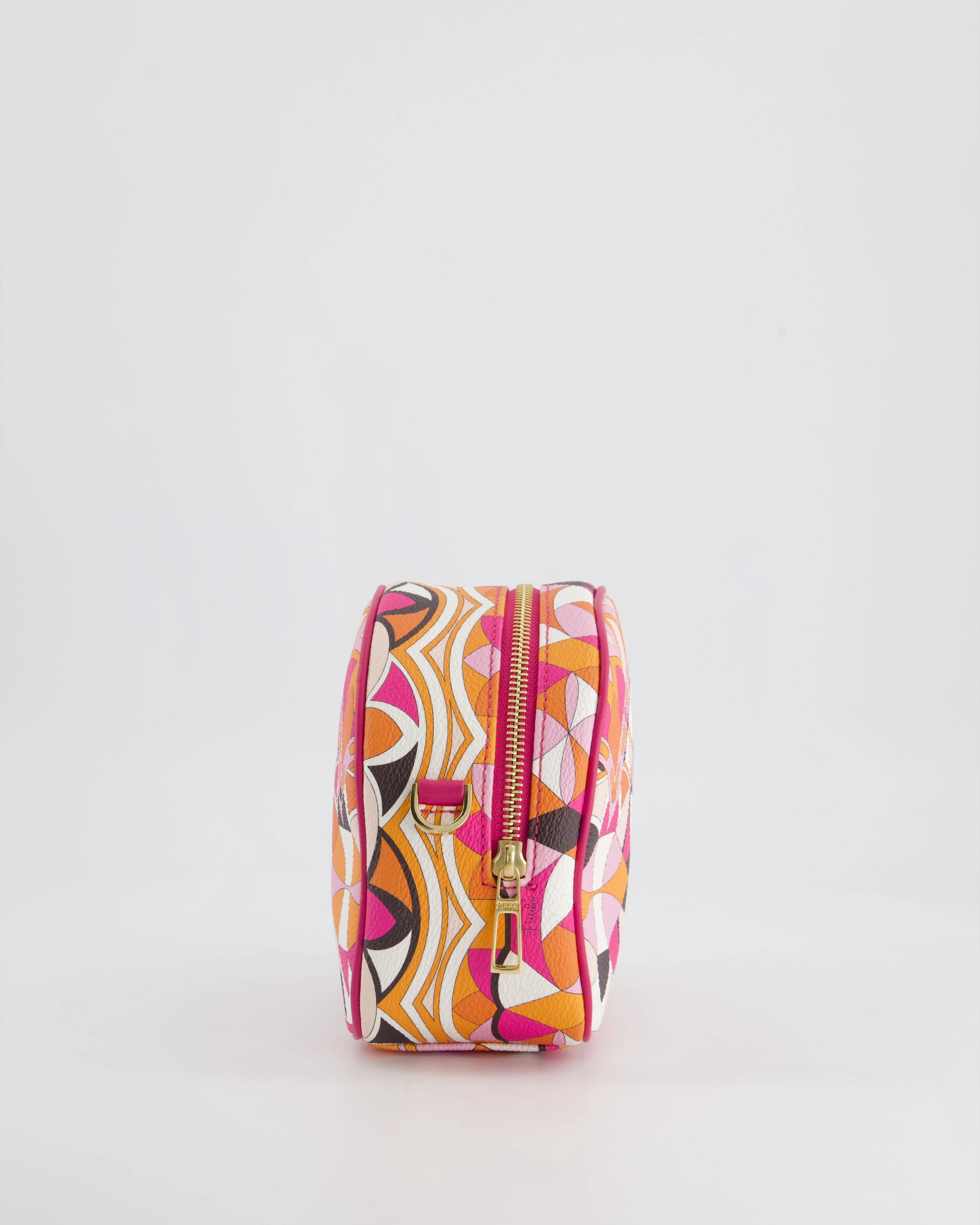 Emilio Pucci Pink, Orange White Leather Crossbody Bag