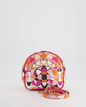 Emilio Pucci Pink, Orange White Leather Crossbody Bag