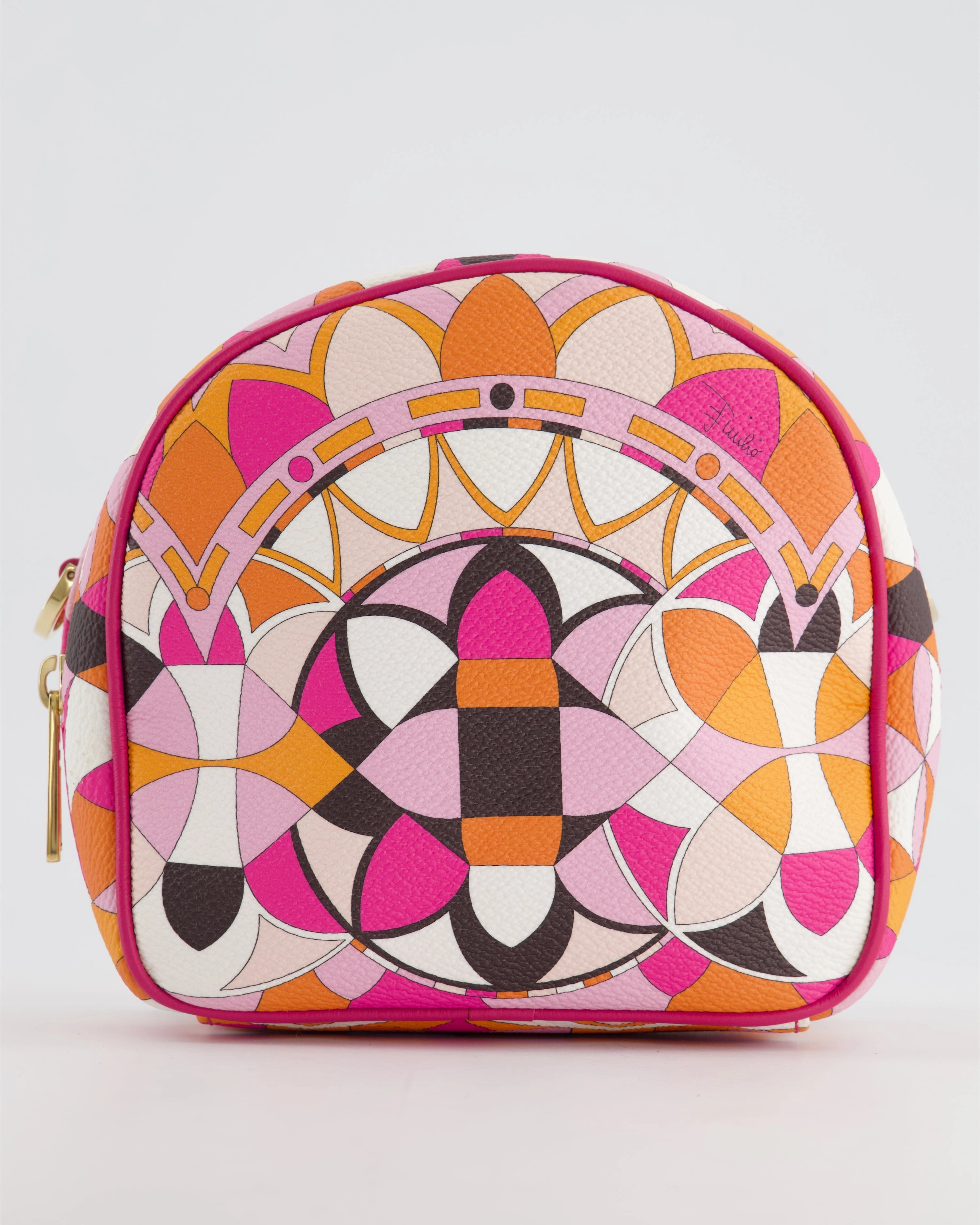 Emilio Pucci Pink, Orange White Leather Crossbody Bag