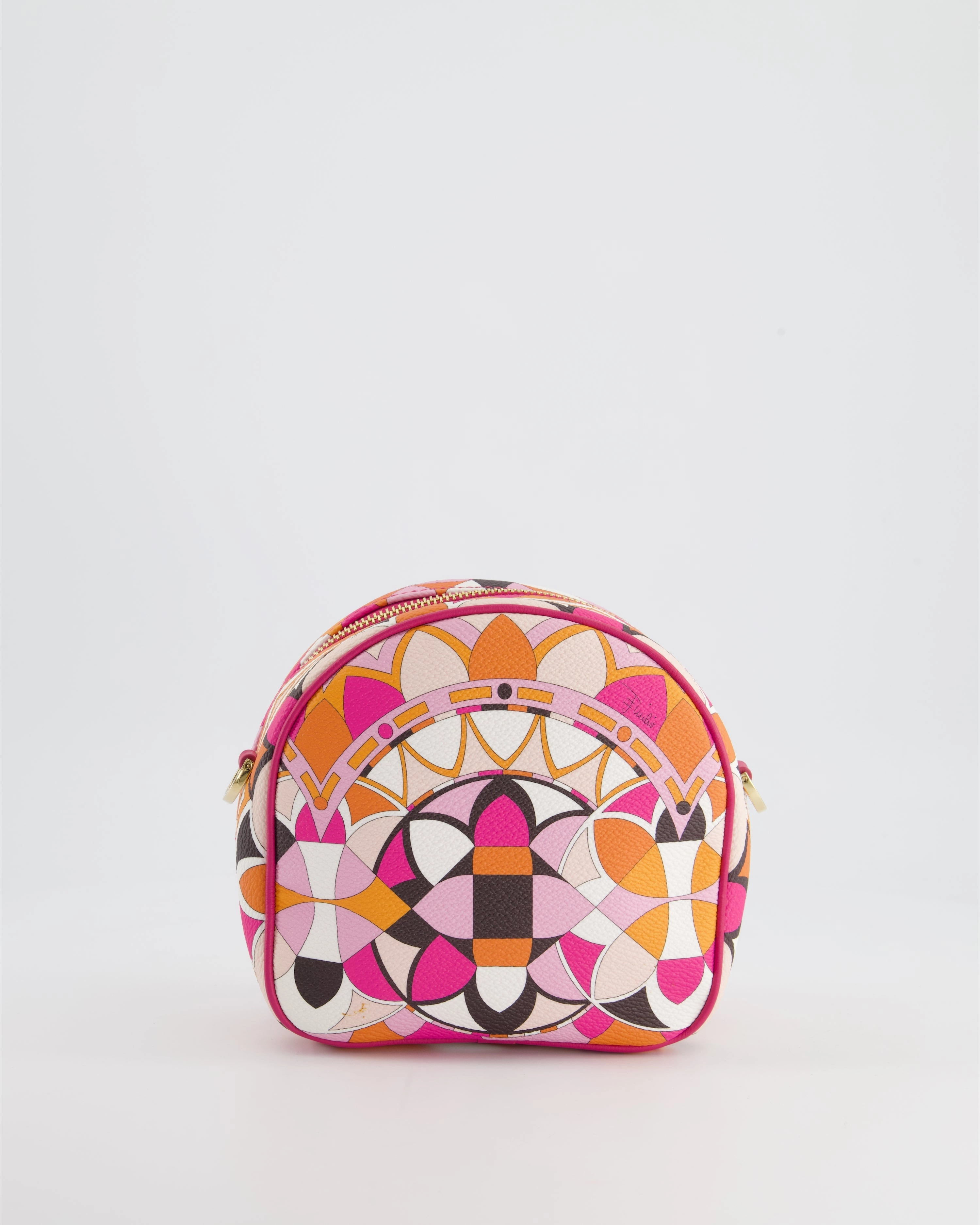 Emilio Pucci Pink, Orange White Leather Crossbody Bag