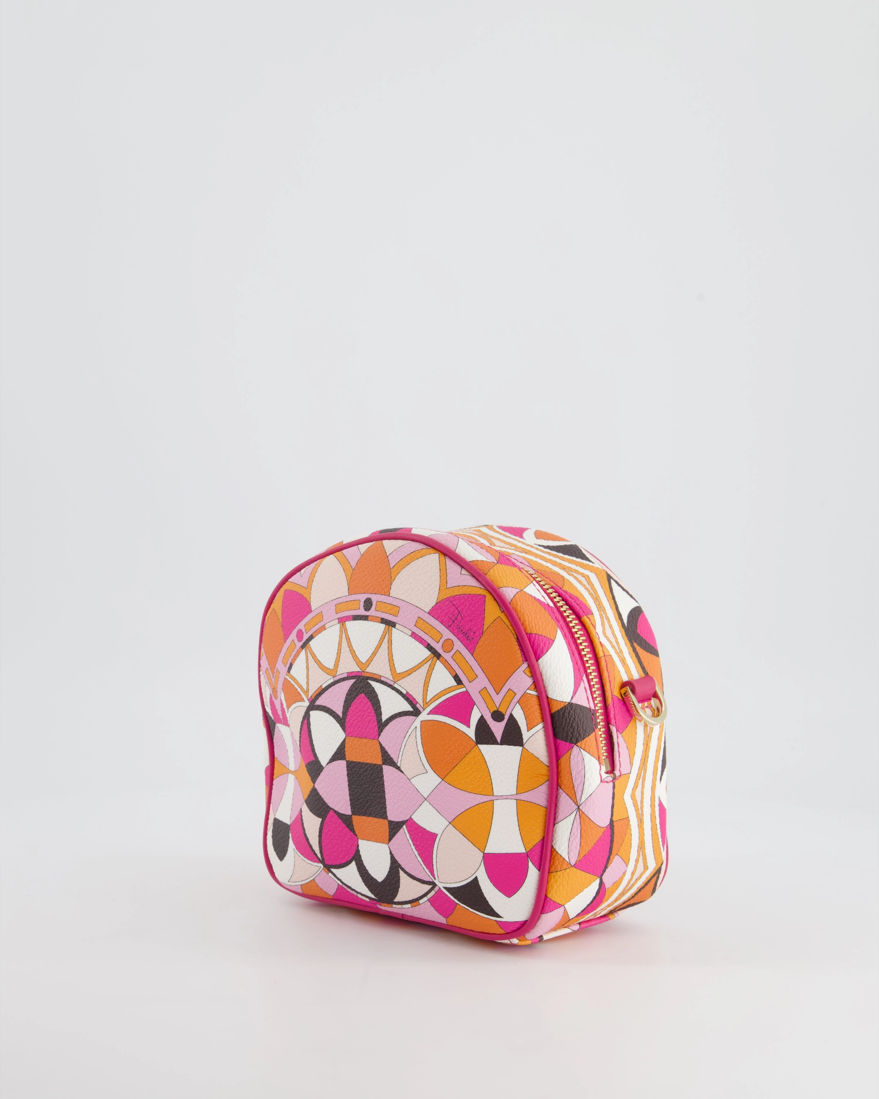 Emilio Pucci Pink, Orange White Leather Crossbody Bag